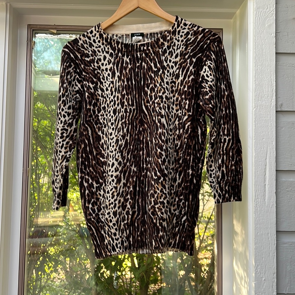 J.Crew Animal Print Tippi Sweater